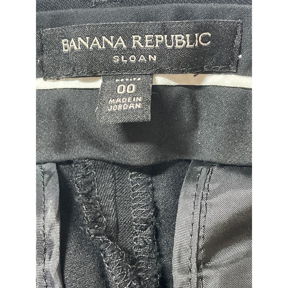 Banana Republic Sloan Women's Black Mid Rise Skinny Crop Trousers Pants Size 00 - Picture 4 of 5